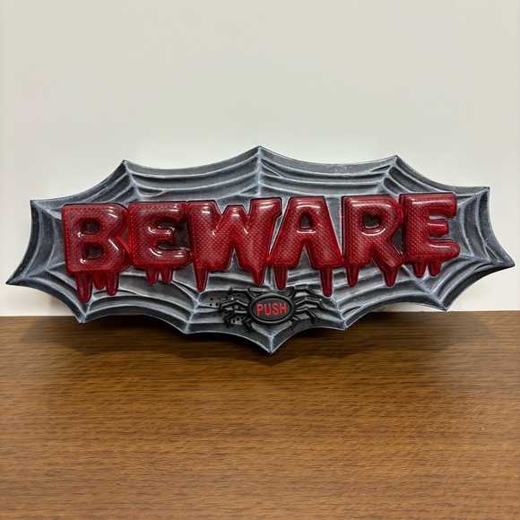 2008 Take One Halloween Beware Door Bell Hanging Decor - Picture 1 of 8